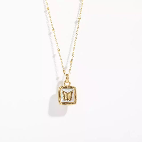 Necklaces C-193 STAINLESS STEEL 18K GOLD PLATED ANTI TARNISH NECKLACE
