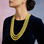 Aganya kreation Necklaces Charu Pumpkin Beads Real Stone Mala - Aganya Kreation