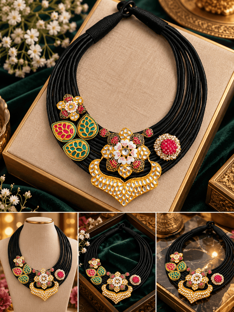 Aganya kreation Necklaces Elegant Vandana Set - Fusion of Ethnic & Western Styles