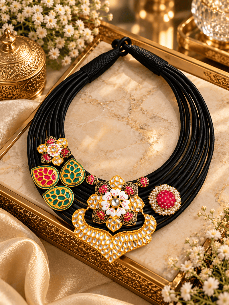 Aganya kreation Necklaces Elegant Vandana Set - Fusion of Ethnic & Western Styles