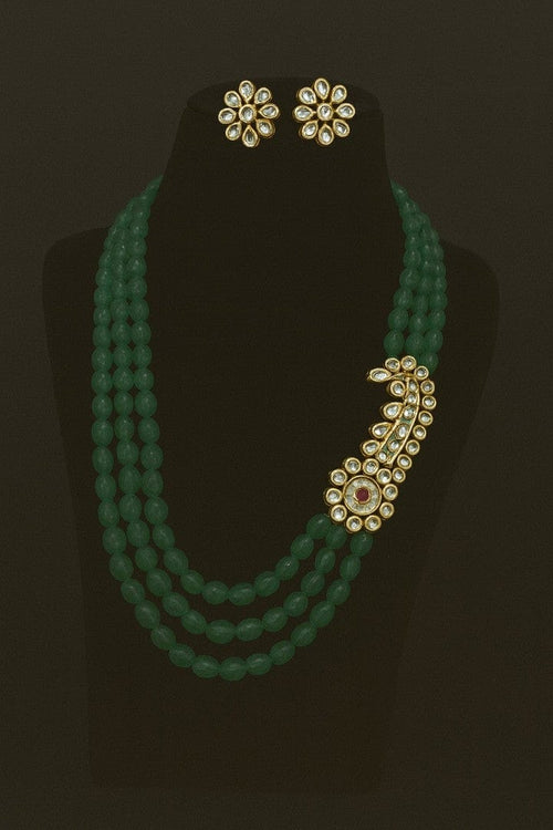 Aganya kreation Necklaces Inaya Kundan Set - Elegant Kundan onyx Stone Jewelry