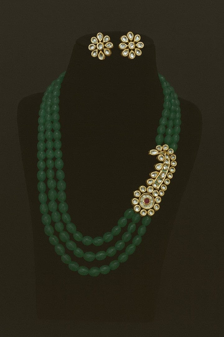 Aganya kreation Necklaces Inaya Kundan Set - Elegant Kundan onyx Stone Jewelry