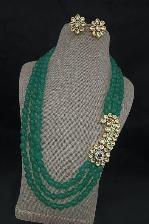 Aganya kreation Necklaces Inaya Kundan Set - Elegant Kundan onyx Stone Jewelry