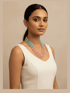 Aganya kreation Necklaces Mansi Monalisa Stone Mala - Exquisite Natural Jewelry