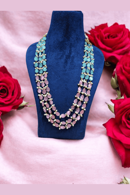 Aganya kreation Necklaces Mansi Monalisa Stone Mala - Exquisite Natural Jewelry