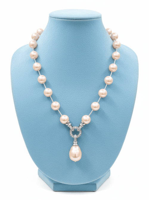 Aganya kreation Necklaces Omya shell  pearl mala