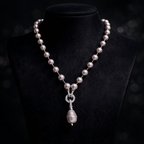 Aganya kreation Necklaces Omya shell  pearl mala Rose pink