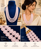 Aganya kreation Necklaces Pumpkin Beads Trilokini Natural Stone Mala - Aganya Kreation