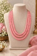 Aganya kreation Necklaces Rakshini Pumpkin Beads Real Stone Mala - Unique Necklace