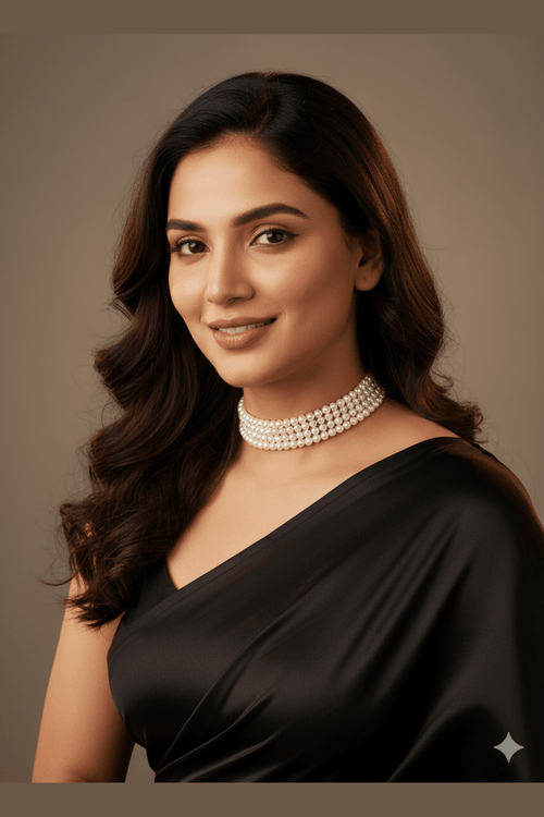 Aganya kreation Necklaces Real Pearl Avanya Choker - Elegant Handcrafted Jewelry