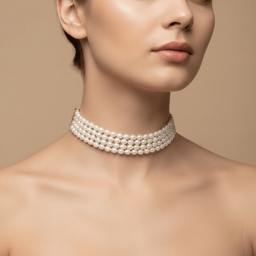 Aganya kreation Necklaces Real Pearl Avanya Choker - Elegant Handcrafted Jewelry