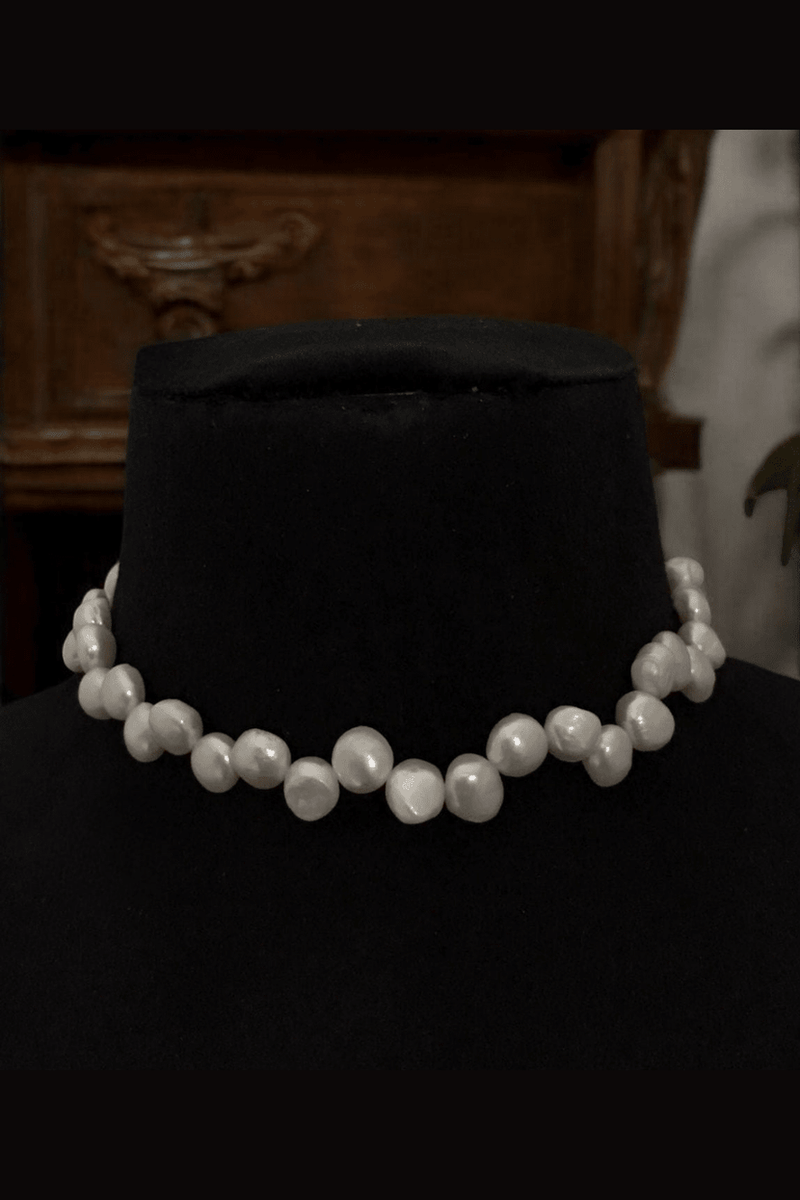 Aganya kreation Necklaces Real Pearl Blakely Choker - Elegant Handcrafted Jewelry