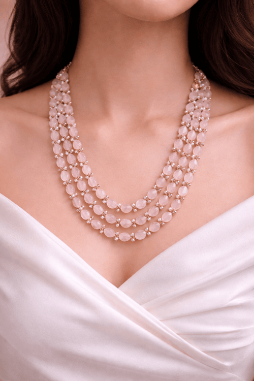 Aganya kreation Necklaces Reshma Monalisa Stone Mala - Elegant Natural Jewelry