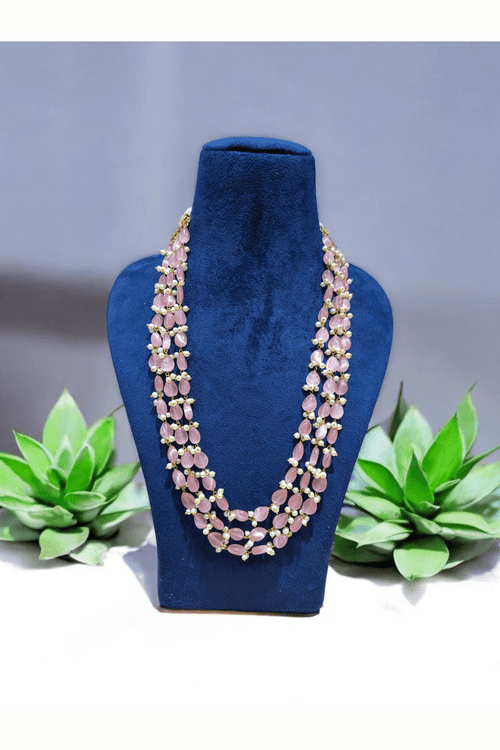 Aganya kreation Necklaces Reshma Monalisa Stone Mala - Elegant Natural Jewelry