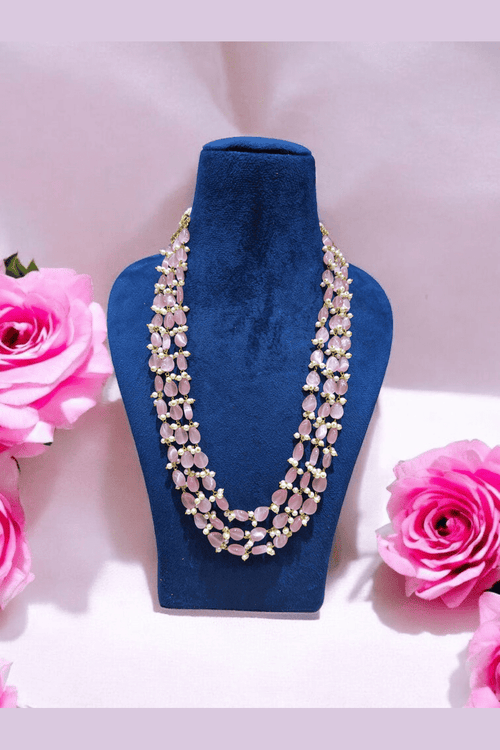 Aganya kreation Necklaces Reshma Monalisa Stone Mala - Elegant Natural Jewelry