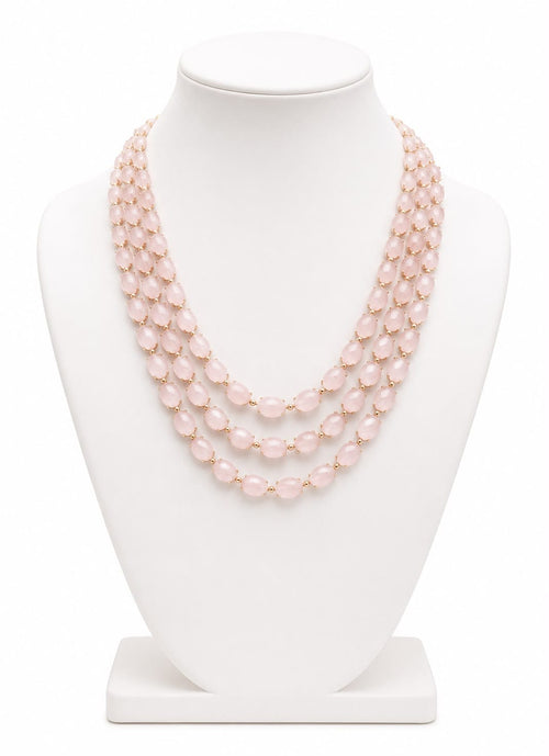 Aganya kreation Necklaces Reshma Monalisa Stone Mala — Semi-Precious Natural Stone Necklace, 18–19 Inches
