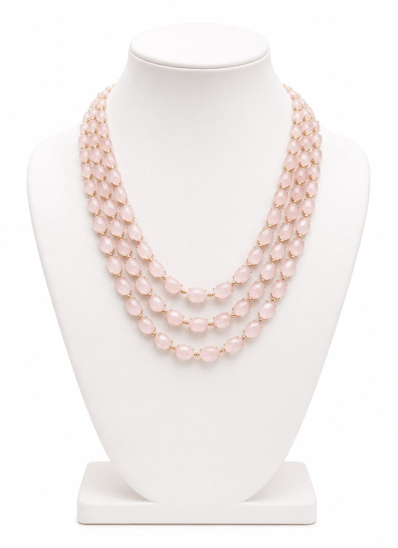 Aganya kreation Necklaces Reshma Monalisa Stone Mala — Semi-Precious Natural Stone Necklace, 18–19 Inches