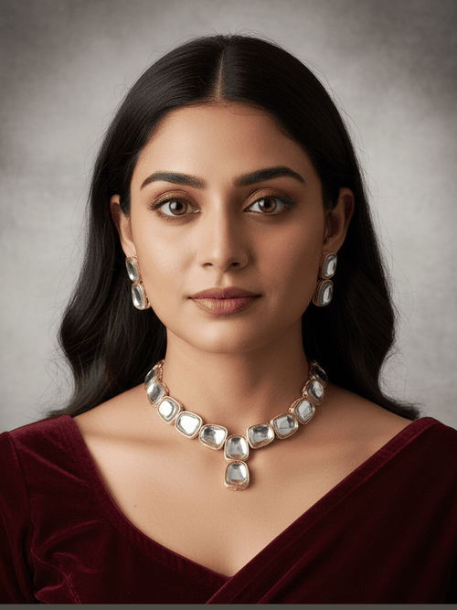 Aganya kreation Necklaces Saurabhi Set - Premium Handmade Kundan Jewelry