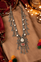 Aganya kreation Necklaces Shivika Necklace - Elegant German Silver Kundan Jewelry