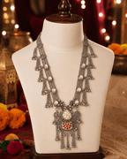 Aganya kreation Necklaces Shivika Necklace - Elegant German Silver Kundan Jewelry