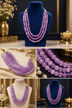 Aganya kreation Necklaces Swara Pumpkin Beads Real Stone Mala - Unique Necklace