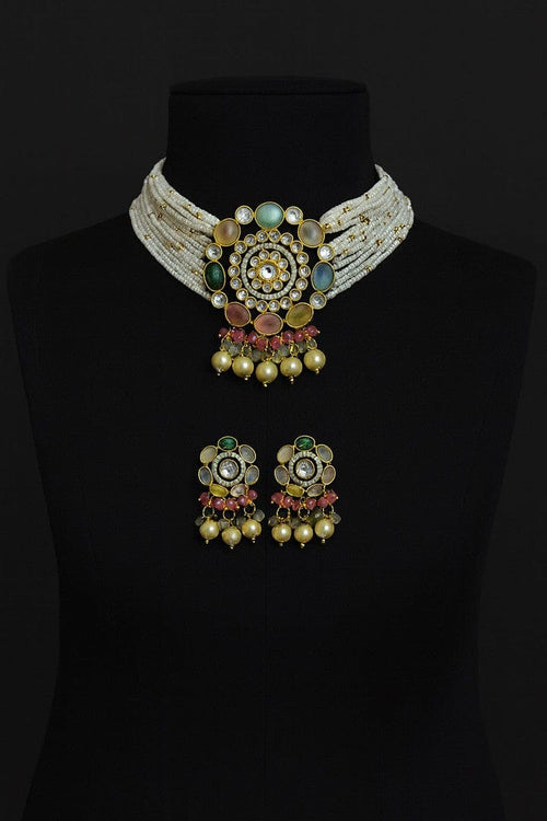Aganya kreation Necklaces Swasti Set - Elegant Kundan Jewelry for Every Occasion