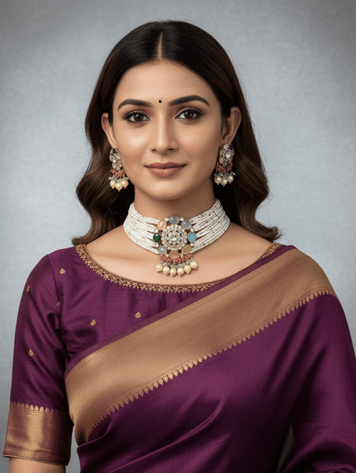 Aganya kreation Necklaces Swasti Set - Elegant Kundan Jewelry for Every Occasion