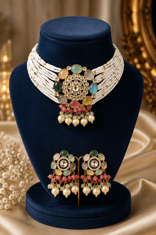 Aganya kreation Necklaces Swasti Set - Elegant Kundan Jewelry for Every Occasion