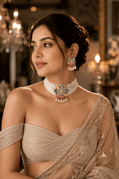 Aganya kreation Necklaces Swasti Set - Elegant Kundan Jewelry for Every Occasion