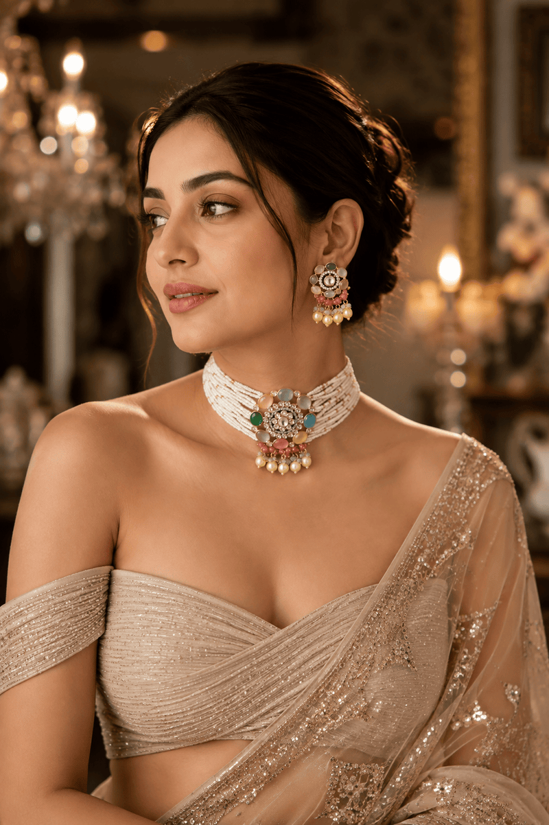 Aganya kreation Necklaces Swasti Set - Elegant Kundan Jewelry for Every Occasion