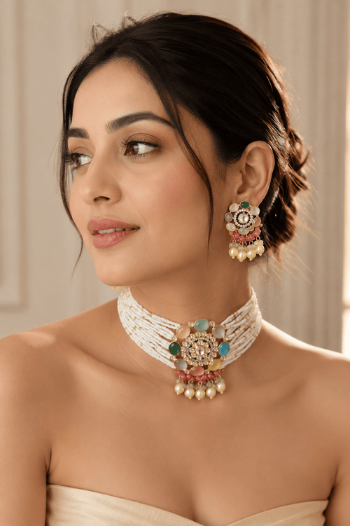 Aganya kreation Necklaces Swasti Set - Elegant Kundan Jewelry for Every Occasion