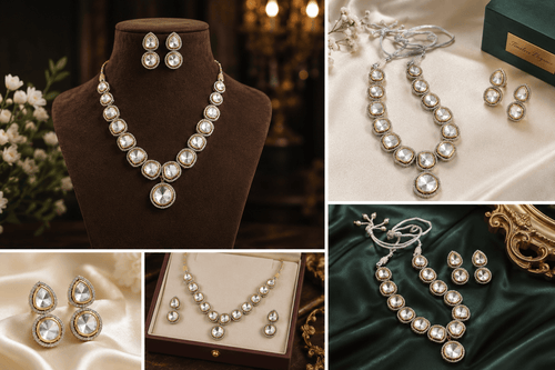 Aganya kreation Necklaces Vaarni Kundan Set - Exquisite Ethnic Jewelry for Every Occasion