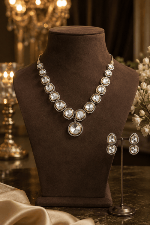 Aganya kreation Necklaces Vaarni Kundan Set - Exquisite Ethnic Jewelry for Every Occasion