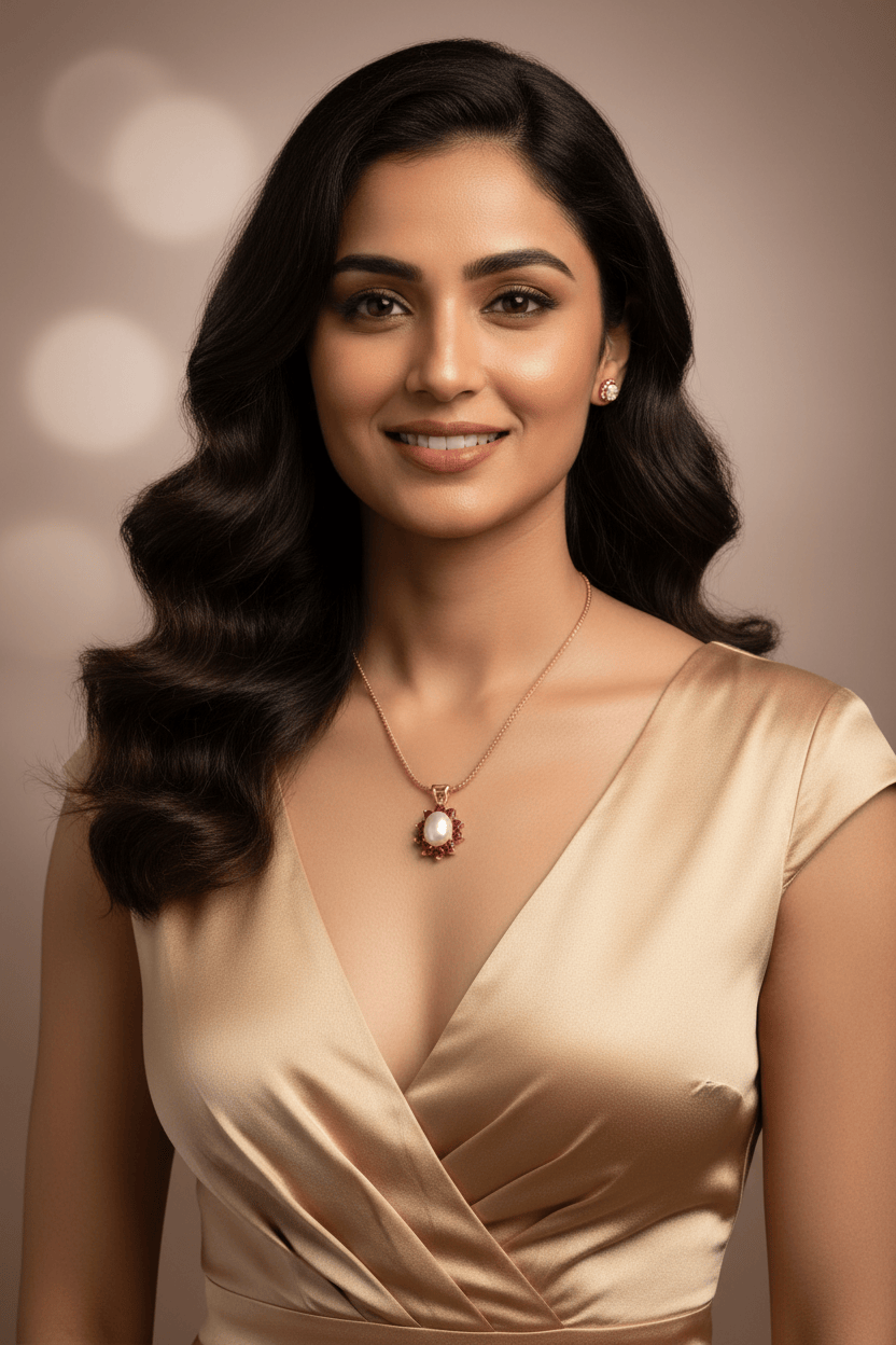 Aganya kreation Pendant sets Real Pearl Sanskruti Sleek Pendant Set - Elegant Jewelry