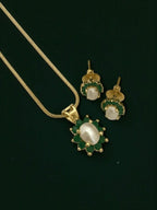 Aganya kreation Pendant sets Real Pearl Sanskruti Sleek Pendant Set - Elegant Jewelry