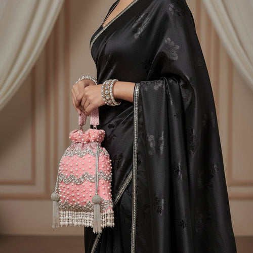 Aganya kreation Potli Aadya Potli - Designer Embroidered Handmade Bag