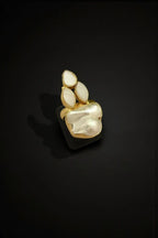 Aganya kreation Real Pearl Maria Ring - Elegant Ethnic & Western Design