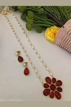 Aganya kreation Real pearl necklace Umika Real Pearl Set - Elegant Gold-Plated Necklace & Earrings