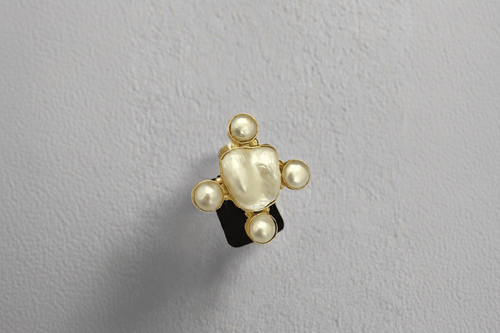 Aganya kreation Real Pearl Sanya Ring - Ethnic & Western Style Jewelry