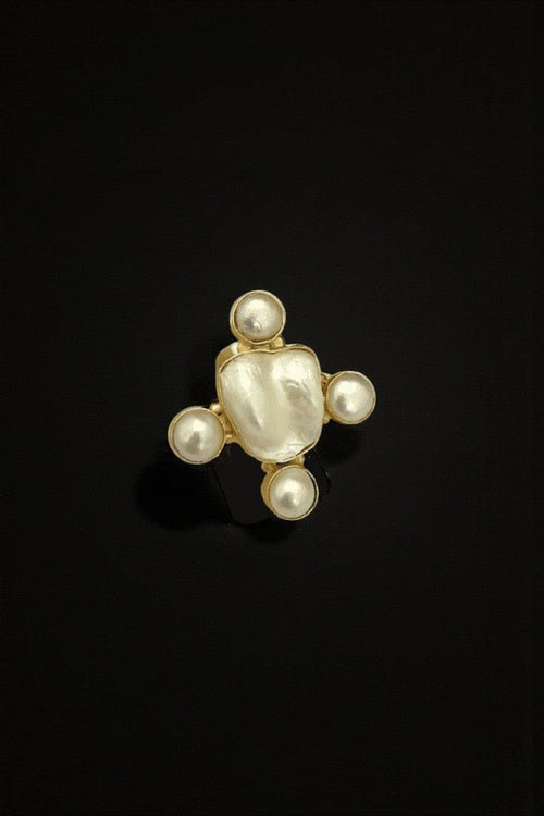 Aganya kreation Real Pearl Sanya Ring - Ethnic & Western Style Jewelry