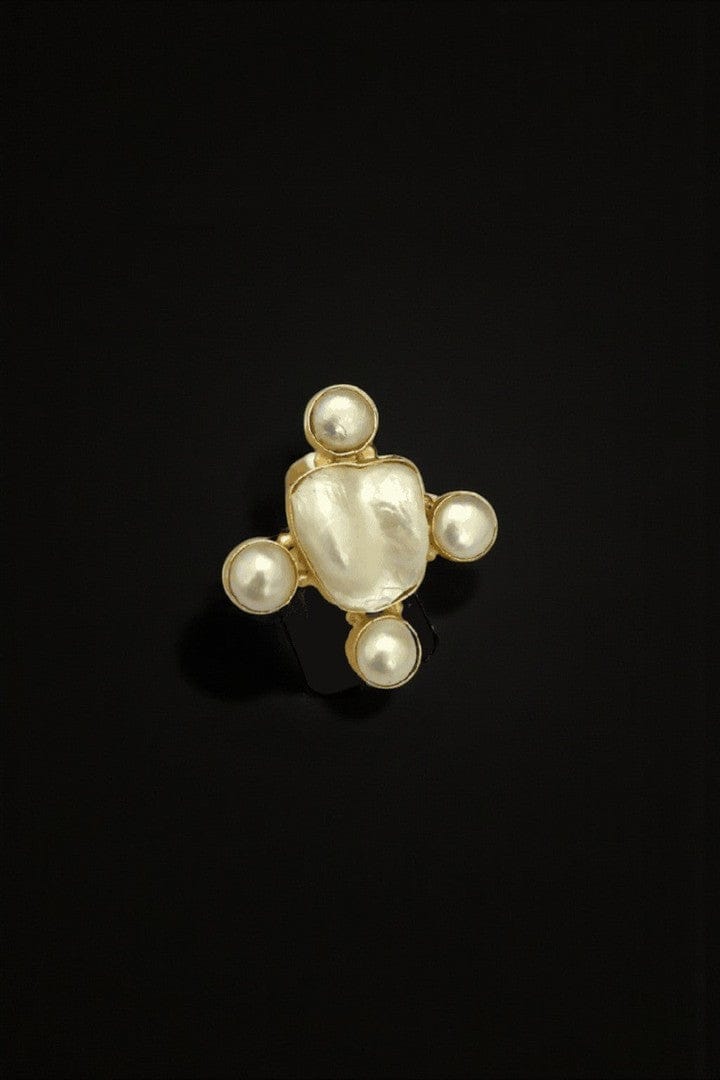 Aganya kreation Real Pearl Sanya Ring - Ethnic & Western Style Jewelry