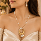 Aganya kreation Real pearl set Ahalya Real Pearl Set - Handcrafted Elegance for Every Occasion