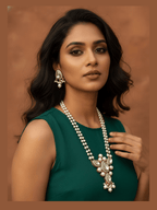 Aganya kreation Real pearl set Arka Real Pearl Polki Kundan Set - Exquisite Jewelry