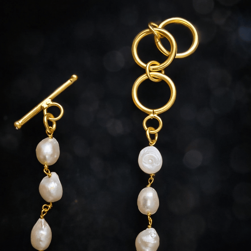 Aganya kreation Real pearl set Drishyani Real Pearl Set - Handmade Jewelry for Every Occasion