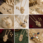 Aganya kreation Real pearl set Drishyani Real Pearl Set - Handmade Jewelry for Every Occasion