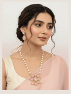 Aganya kreation Real pearl set Elegant Omisha Real Pearl Set - Timeless Jewelry for All Occasions  | For Women & Girl