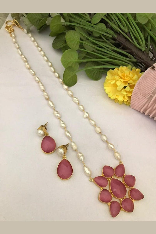 Aganya kreation Real pearl set Elegant Omisha Real Pearl Set - Timeless Jewelry for All Occasions  | For Women & Girl 2