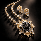 Aganya kreation Real pearl set Elegant Prajhakta Real Pearl Set - Timeless Brass Jewelry