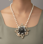 Aganya kreation Real pearl set Elegant Prajhakta Real Pearl Set - Timeless Brass Jewelry