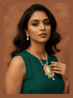 Aganya kreation Real pearl set Eshanaya Real Pearl Set - Elegant Handcrafted Jewelry
